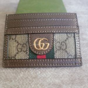 Authentic Gucci Card Holder Wallet GG Supreme